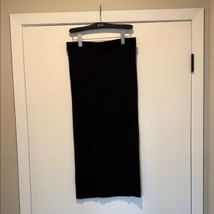 LOFT Black Knit Midi Pencil Skirt